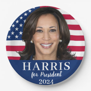 Kamala Harris voor President 2024 Papieren Bordje