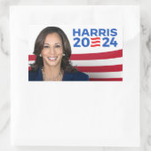 Kamala Harris voor President 2024 Rechthoekige Sticker (Tas)