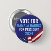 Kamala Harris voor President 2024 Ronde Button 5,7 Cm (Voorkant /achterkant)