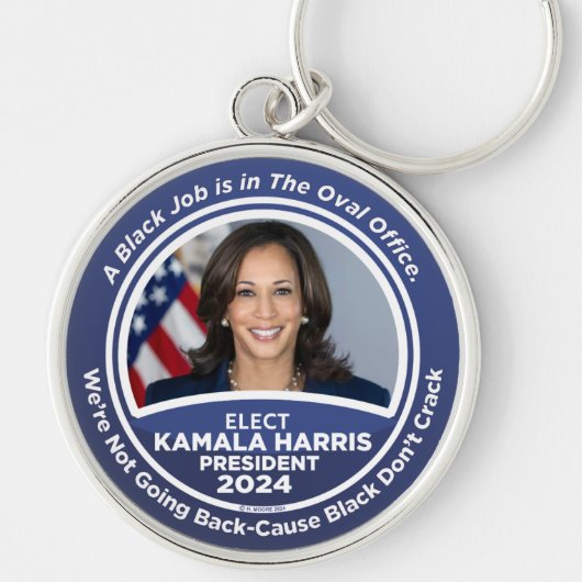 Kamala Harris voor President 2024 Sleutelhanger (Voorkant)