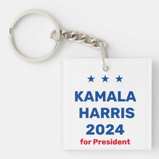 Kamala Harris voor President 2024 Sleutelhanger (voorkant)