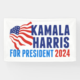 Kamala Harris voor President 2024 Spandoek