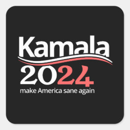 Kamala Harris voor President 2024 Vierkante Sticker