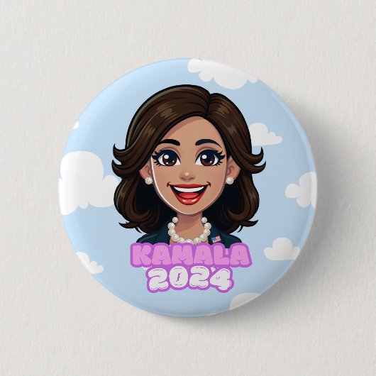 Kamala Harris voor President Button 2024 (Voorkant)
