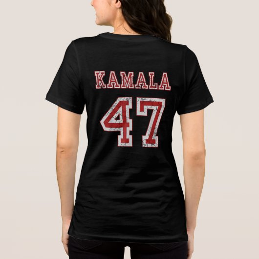 Kamala Harris voor President Harris 47 Tri-Blend Shirt (Achterkant)