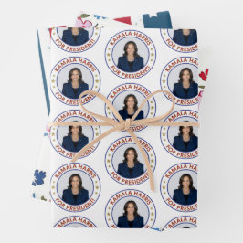 KAMALA HARRIS VOOR PRESIDENT INPAKPAPIER VEL