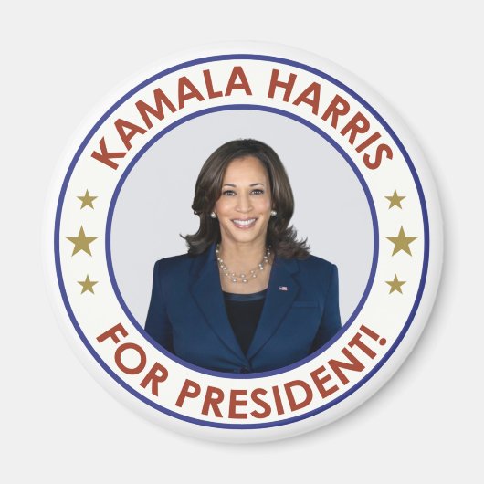 KAMALA HARRIS VOOR PRESIDENT! MAGNEET (Voorkant)