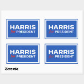 Kamala Harris voor President Rechthoekige Sticker (Vel)