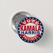 Kamala Harris voor President Ronde Button 3,2 Cm (Voorkant /achterkant)
