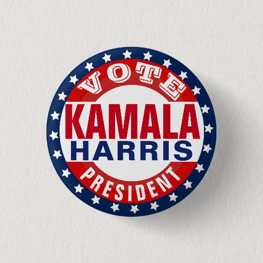 Kamala Harris voor President Ronde Button 3,2 Cm (Voorkant)