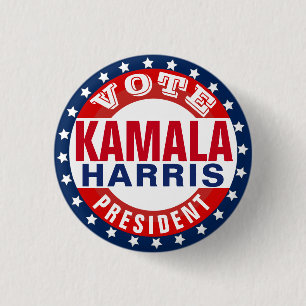 Kamala Harris voor President Ronde Button 3,2 Cm