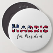 Kamala Harris voor President Ronde Button 6,0 Cm (Voorkant /achterkant)