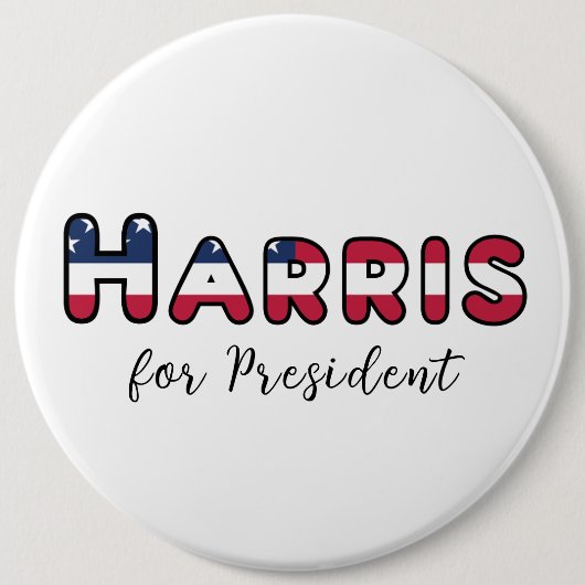 Kamala Harris voor President Ronde Button 6,0 Cm (Voorkant)