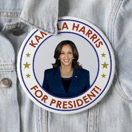 KAMALA HARRIS VOOR PRESIDENT! RONDE BUTTON 6,0 CM