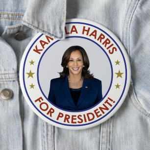 KAMALA HARRIS VOOR PRESIDENT! RONDE BUTTON 6,0 CM