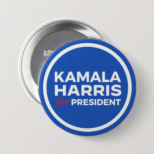 Kamala Harris voor President Ronde Button 7,6 Cm