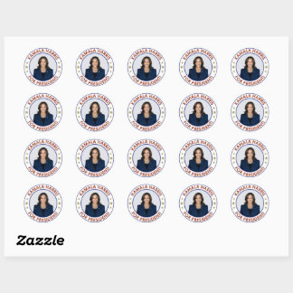 KAMALA HARRIS VOOR PRESIDENT! RONDE STICKER