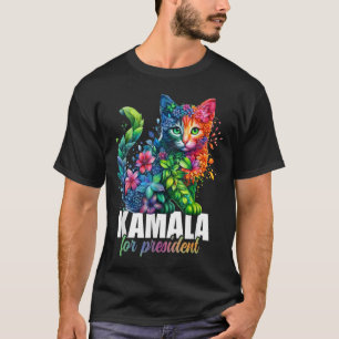 Kamala Harris voor President Schattigee kattenbloe T-shirt