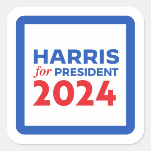 Kamala Harris voor President Vierkante Sticker