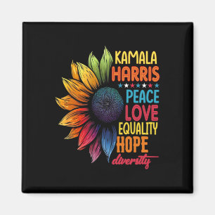 Kamala Harris Vrede Liefde Gelijkheid Hoop Diversi Magneet