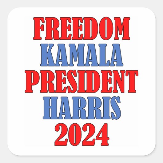 Kamala Harris Vrijheidsplein sticker 2024 (Voorkant)