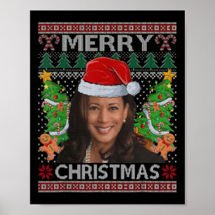 Kamala Harris Vrolijk Kerstfeest Vrouwen Lelijk Ke Poster