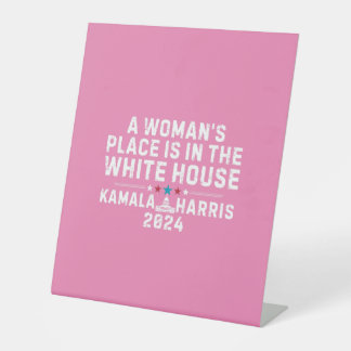 Kamala Harris vrouw in het Witte Huis Reclamebord Met Voetstuk