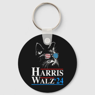 Kamala Harris W 2024 Harris Waltz Vp President Cat Sleutelhanger