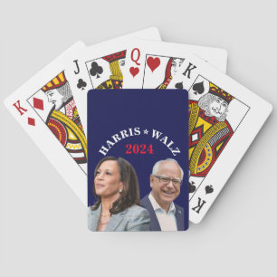 Kamala Harris Walz Foto - President Vice Foto's Pokerkaarten