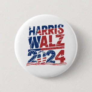 Kamala Harris Walz President 2024 Ronde Button 5,7 Cm