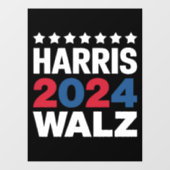 Kamala Harris Walz voor President Vice-President Raamsticker (Vel)