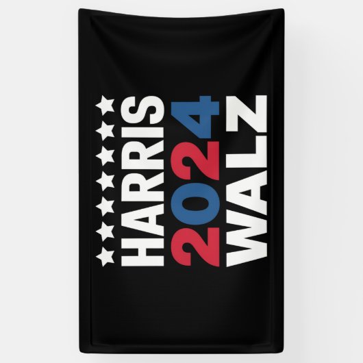 Kamala Harris Walz voor President Vice-President Spandoek (Verticaal)