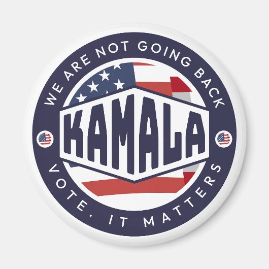 Kamala Harris: We gaan niet terug Magneet (Voorkant)