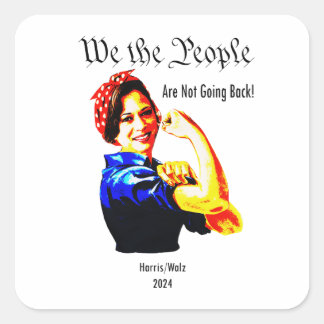 Kamala Harris - We the People - Niet terug Vierkante Sticker