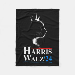 Kamala Harris Wheimer 2024 Cat Funny VP Vice Presi Fleece Deken