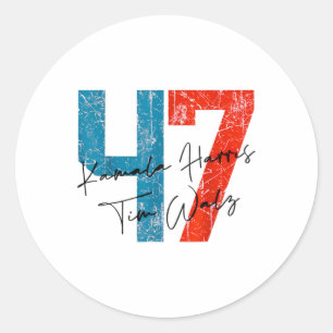Kamala Harris Wheimer 2024 Harris Waltz President Ronde Sticker