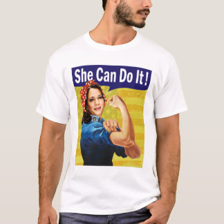 Kamala Harris, ze kan het! Heren Basic T-Shirt