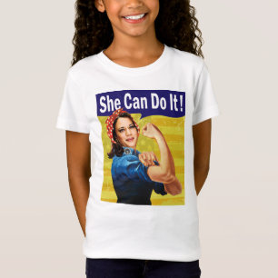 Kamala Harris, ze kan het, meisjes' fijne trui T-shirt