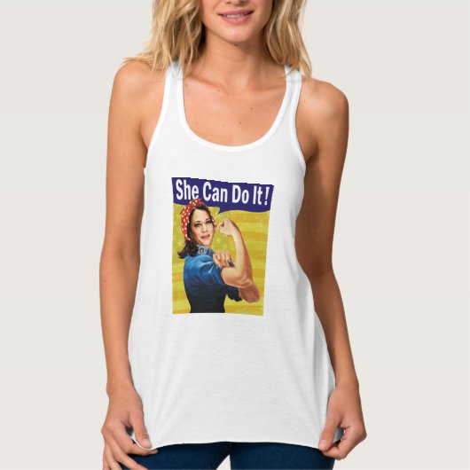Kamala Harris, ze kan het! Tanktop (Voorkant)
