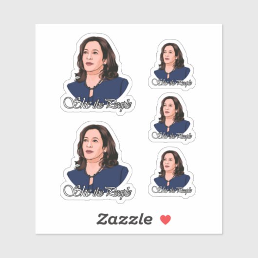 KAMALA HARRIS - Zij het volk Sticker (Vel)