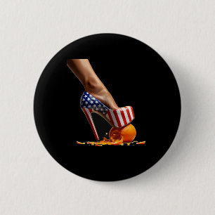 Kamala heelt stappen op Sinaasappel Ronde Button 5,7 Cm