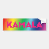 Kamala heet roze typografie gradiënt regenboog tro bumpersticker (Voorkant)