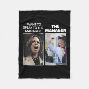 Kamala, ik wil de manager Trump McDona spreken Fleece Deken