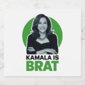 Kamala is Brat Grappig Sarcastisch Bier Etiket (Enkel label)