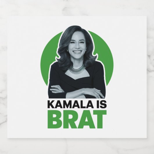 Kamala is Brat Grappig Sarcastisch Bier Etiket (Enkel label)