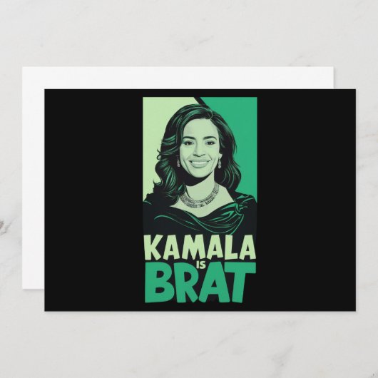 Kamala is Brat Grappig Sarcastisch Kaart (Voorkant / Achterkant)