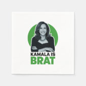 Kamala is Brat Grappig Sarcastisch Servet (Voorkant)