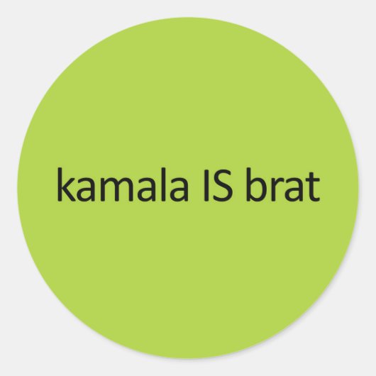 kamala IS brat Ronde Sticker (Voorkant)