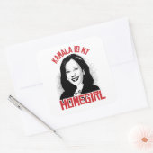 Kamala is mijn Homegirl - Vierkante Sticker (Envelop)