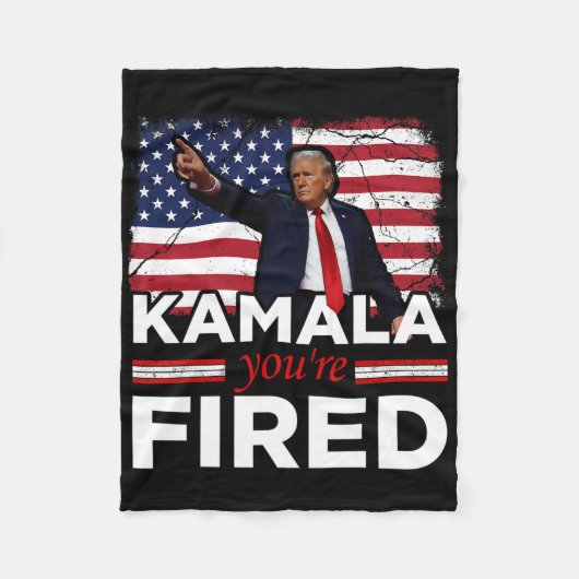 Kamala Je Bent Ontslagen Grappig Fleece Deken (Voorkant)